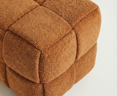 Pufe Cubo em Bouclé Terracota | Westwing