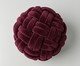 Pufe em veludo Máxi Tricot Vinho, red | WestwingNow