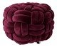 Pufe em veludo Máxi Tricot Vinho, red | WestwingNow