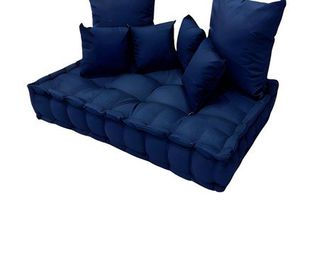 Futon Turco com Almofadas azul | Westwing