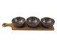 Jogo de Petisqueiras com Bandeja Ripple Preto, black | WestwingNow