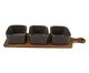 Jogo de Petisqueiras com Bandeja Savana Preto, black | WestwingNow