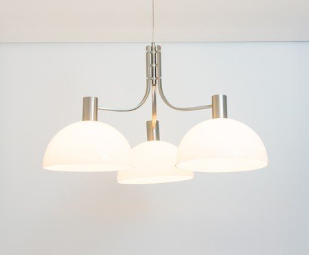 Pendente Deco Niquelado e Opalino | Westwing