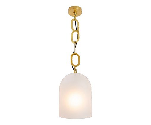 Pendente Posh Menor Jateado e Dourado, Off White | WestwingNow