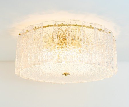 Plafon Drumond Transparente e Latão | Westwing