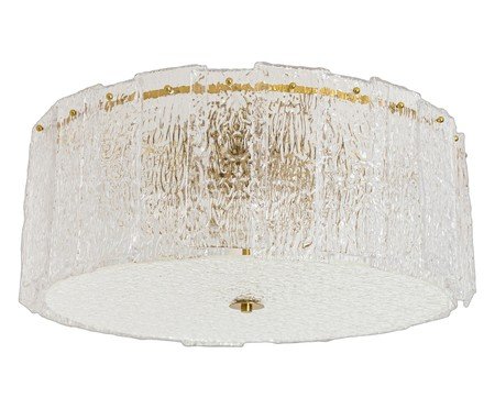 Plafon Drumond Transparente e Latão | Westwing