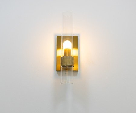 Arandela Streamline Dourado e Transparente | Westwing