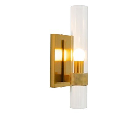 Arandela Streamline Dourado e Transparente | Westwing