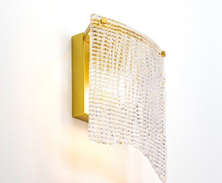 Arandela Pasta Transparente e Latão | Westwing