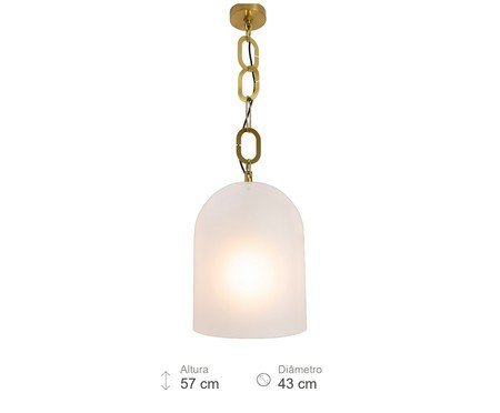 Pendente Posh Maior Jateado e Dourado | Westwing