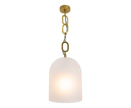 Pendente Posh Maior Jateado e Dourado, Off White | WestwingNow