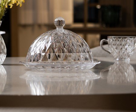 Queijeira em Cristal Diamond Transparente | Westwing
