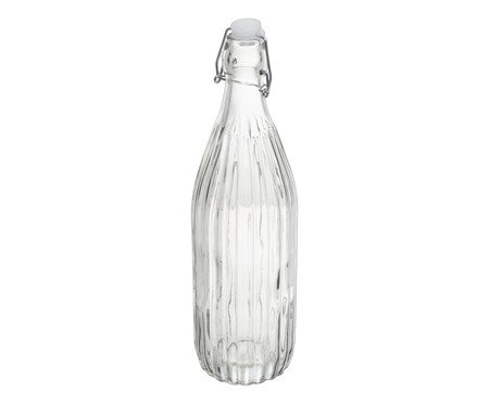 Garrafa com Tampa Hermética Aura Transparente | Westwing