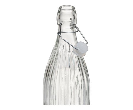 Garrafa com Tampa Hermética Aura Transparente | Westwing
