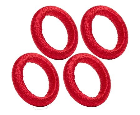 Jogo de Anéis para Guardanapo Tressê Vermelho | Westwing