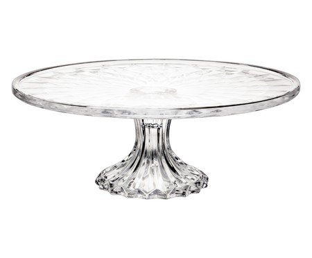 Prato para Bolo em Cristal Diamond Transparente | Westwing