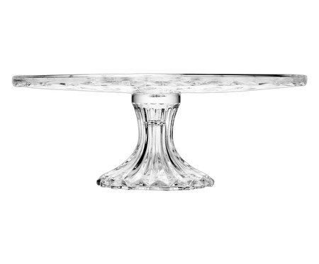 Prato para Bolo em Cristal Diamond Transparente | Westwing