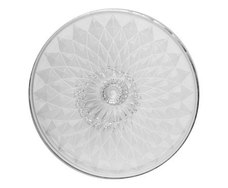 Prato para Bolo em Cristal Diamond Transparente | Westwing
