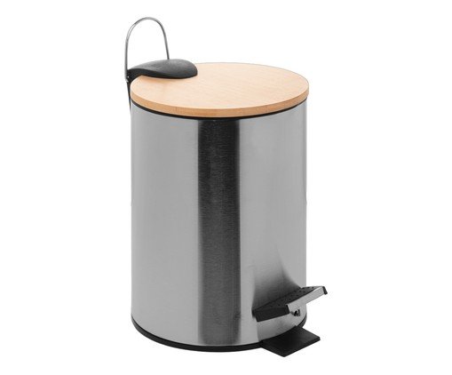 Lixeira em Aço Inox com Pedal Lyor, silver or metallic | WestwingNow
