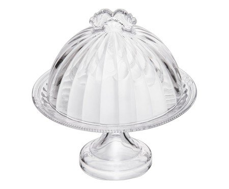 Prato em Cristal com Tampa Imperial Transparente | Westwing