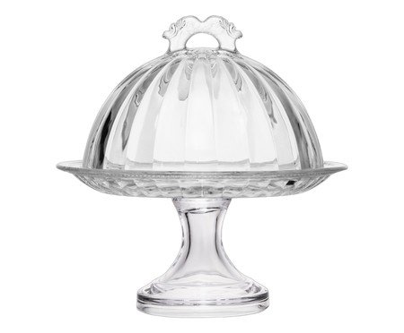 Prato em Cristal com Tampa Imperial Transparente | Westwing