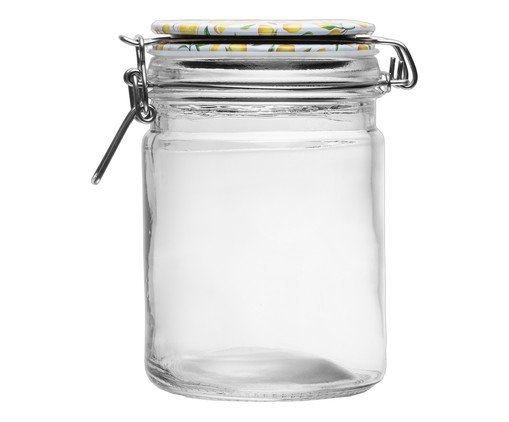 Pote Hermético com Clipe Siciliano Transparente, transparent | WestwingNow