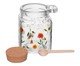 Pote Quadrado com Colher Encanto Transparente e Florido, transparent | WestwingNow