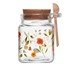 Pote Quadrado com Colher Encanto Transparente e Florido, transparent | WestwingNow
