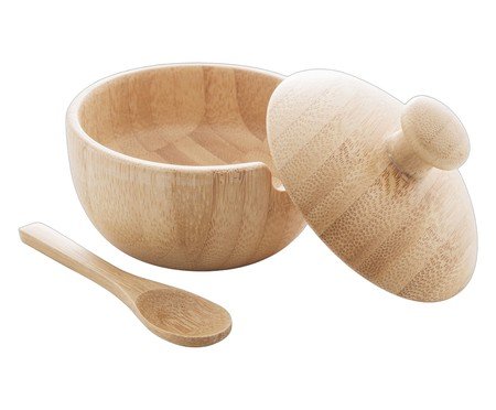Açucareiro em Bambu com Colher Verona Natural | Westwing