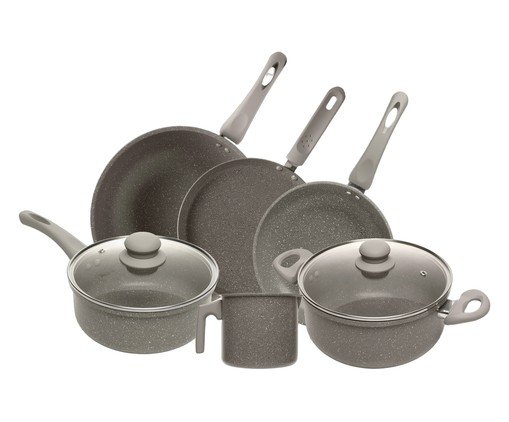 Jogo de Panelas com Indução Granito Chef Taupe, grey | WestwingNow