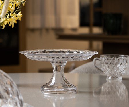 Prato em Cristal Diamond Transparente | Westwing