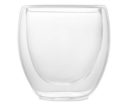Copo para Café com Parede Dupla Modern Transparente | Westwing