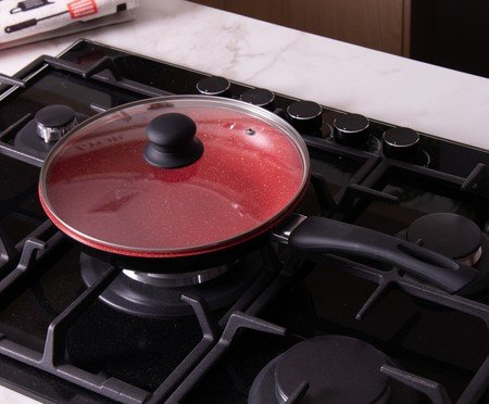 Frigideira de Indução Granito Chef Vermelho | Westwing