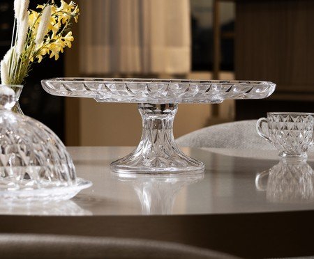 Travessa em Cristal Diamond Transparente | Westwing