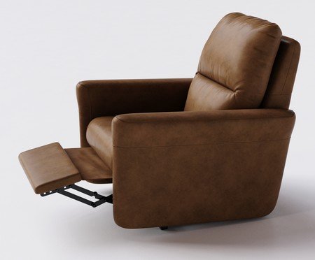 Poltrona Blend com Lift Couro Nozes | Westwing