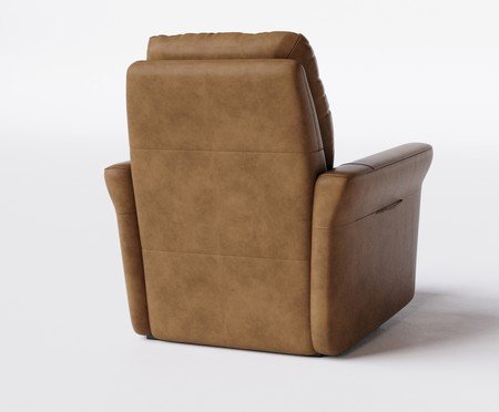 Poltrona Blend com Lift Couro Nozes | Westwing