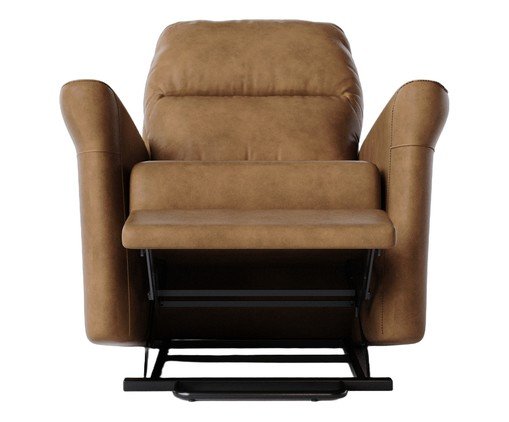 Poltrona Blend com Lift Couro Nozes, Natural | WestwingNow