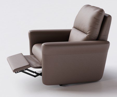 Poltrona Blend com Lift Couro Marrom | Westwing