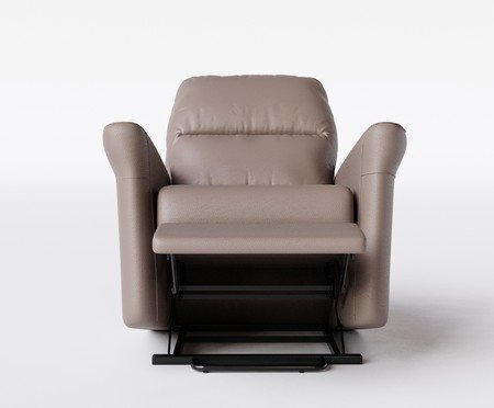 Poltrona Blend com Lift Couro Marrom | Westwing