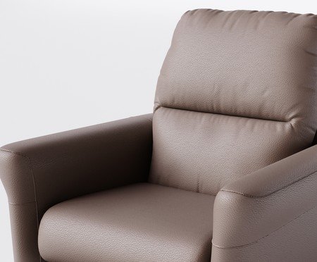 Poltrona Blend com Lift Couro Marrom | Westwing