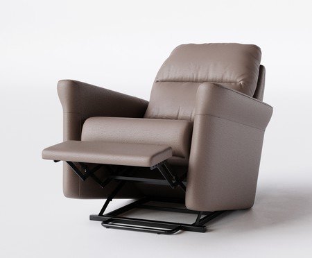 Poltrona Blend com Lift Couro Marrom | Westwing