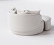Chaise Luna com Puff Tecido Off White, Off White | WestwingNow
