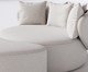 Chaise Luna com Puff Tecido Off White, Off White | WestwingNow