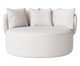 Chaise Luna com Puff Tecido Off White, Off White | WestwingNow