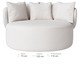 Chaise Luna com Puff Tecido Off White, Off White | WestwingNow