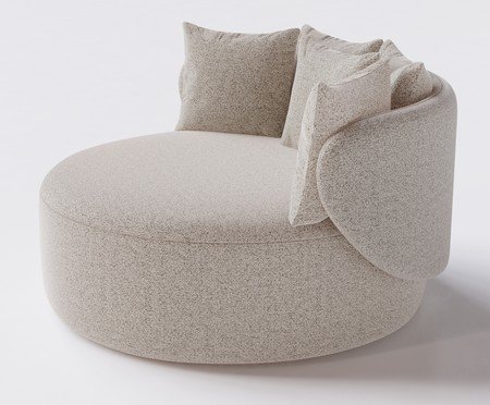 Chaise Luna com Puff Bege | Westwing