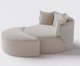 Chaise Luna com Puff Bege, beige | WestwingNow