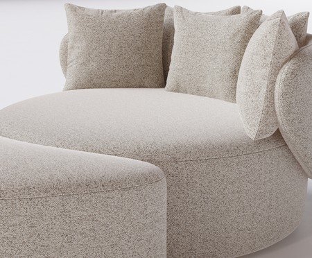 Chaise Luna com Puff Bege | Westwing