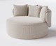 Chaise Luna com Puff Bege, beige | WestwingNow