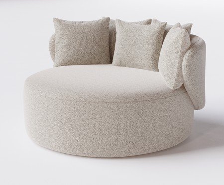 Chaise Luna com Puff Bege | Westwing